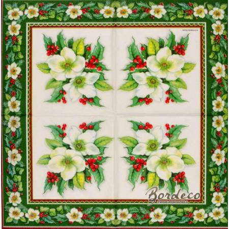 Serwetka decoupage firmy AMBIENTE ciemiernik 33x33cm